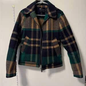 ASOS Green and Brown Plaid Jacket